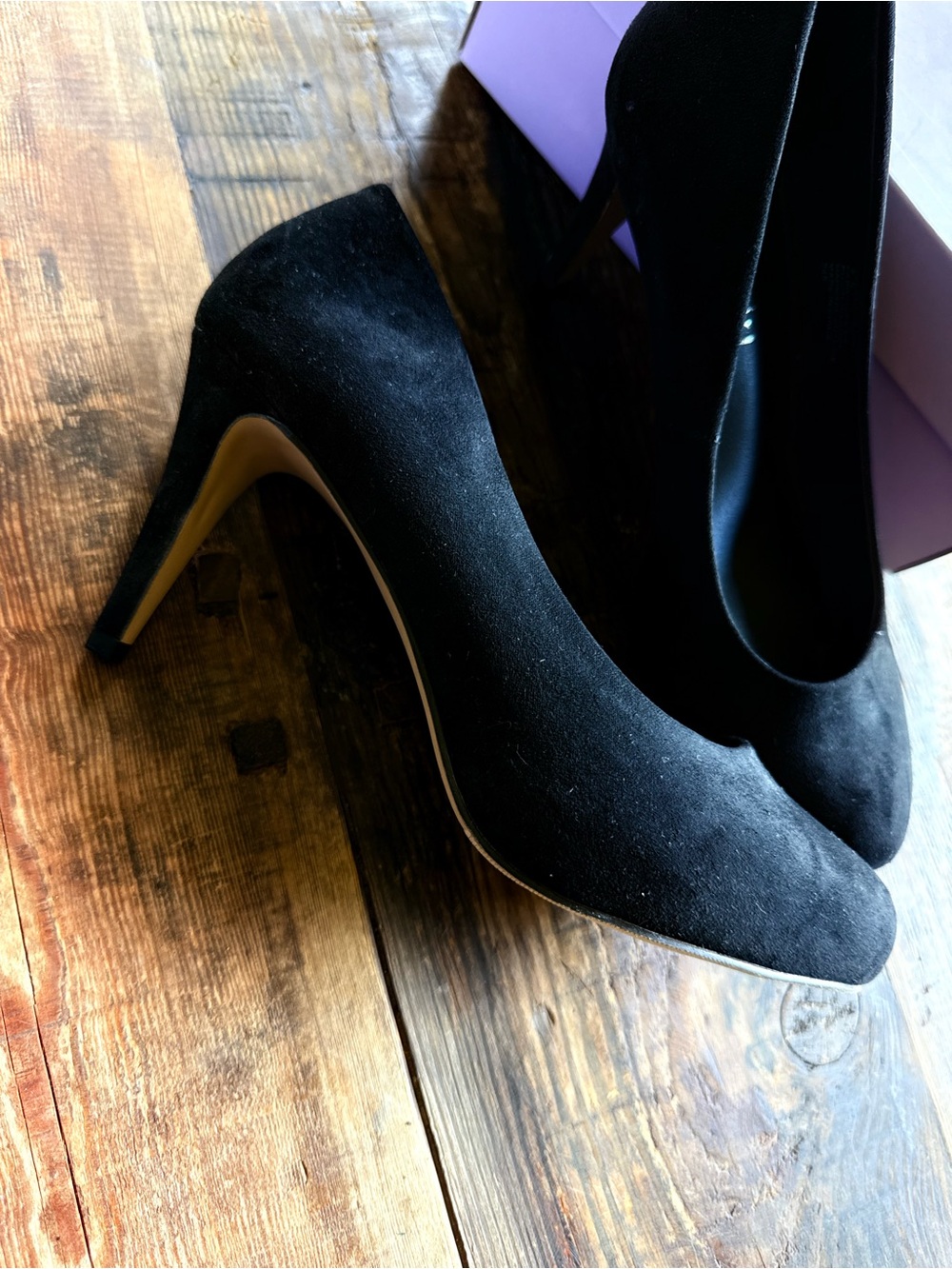 MWT Madden Girl black suede heels shoes size 9